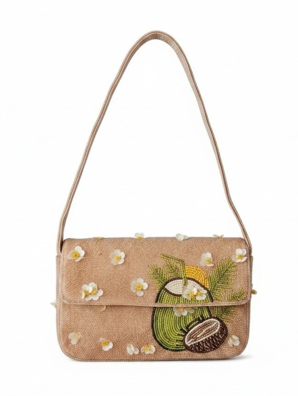 🌴 Viral Sol & Mer Beaded Coconut Shoulder Bag – NWT 🌺
